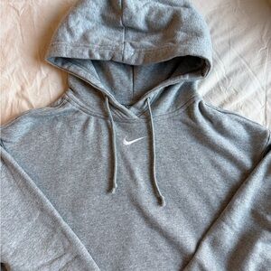 Unisex Gray Nike Center Swoosh Hoodie